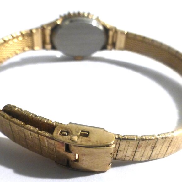 Chateau Quartz WATCH Woman's Watch Woman's Vintage Watch Gold Tone Metal Band - Picture 5 of 12